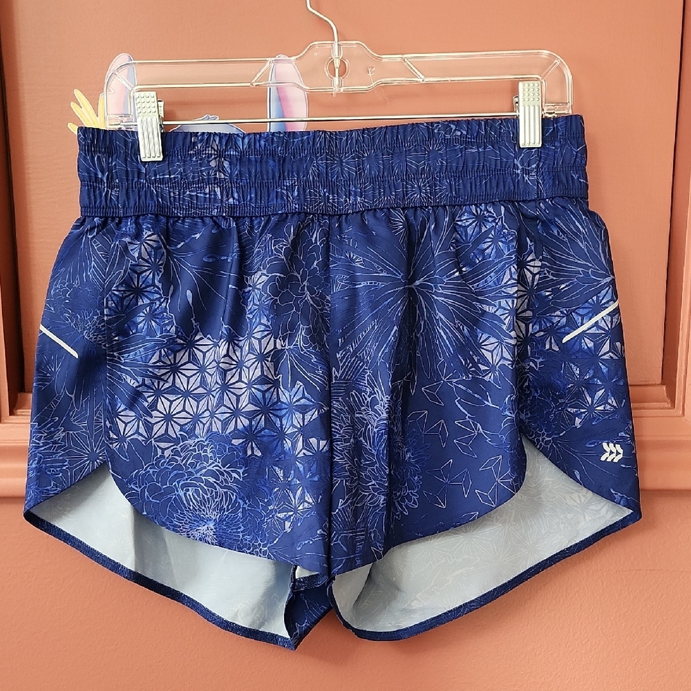 All in Motion Blue Geometric Athletic Shorts